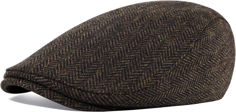 STARANCE 2 Pack Newsboy Hats for Men Wool Blend Ivy Driving Flat Cap - Image 2